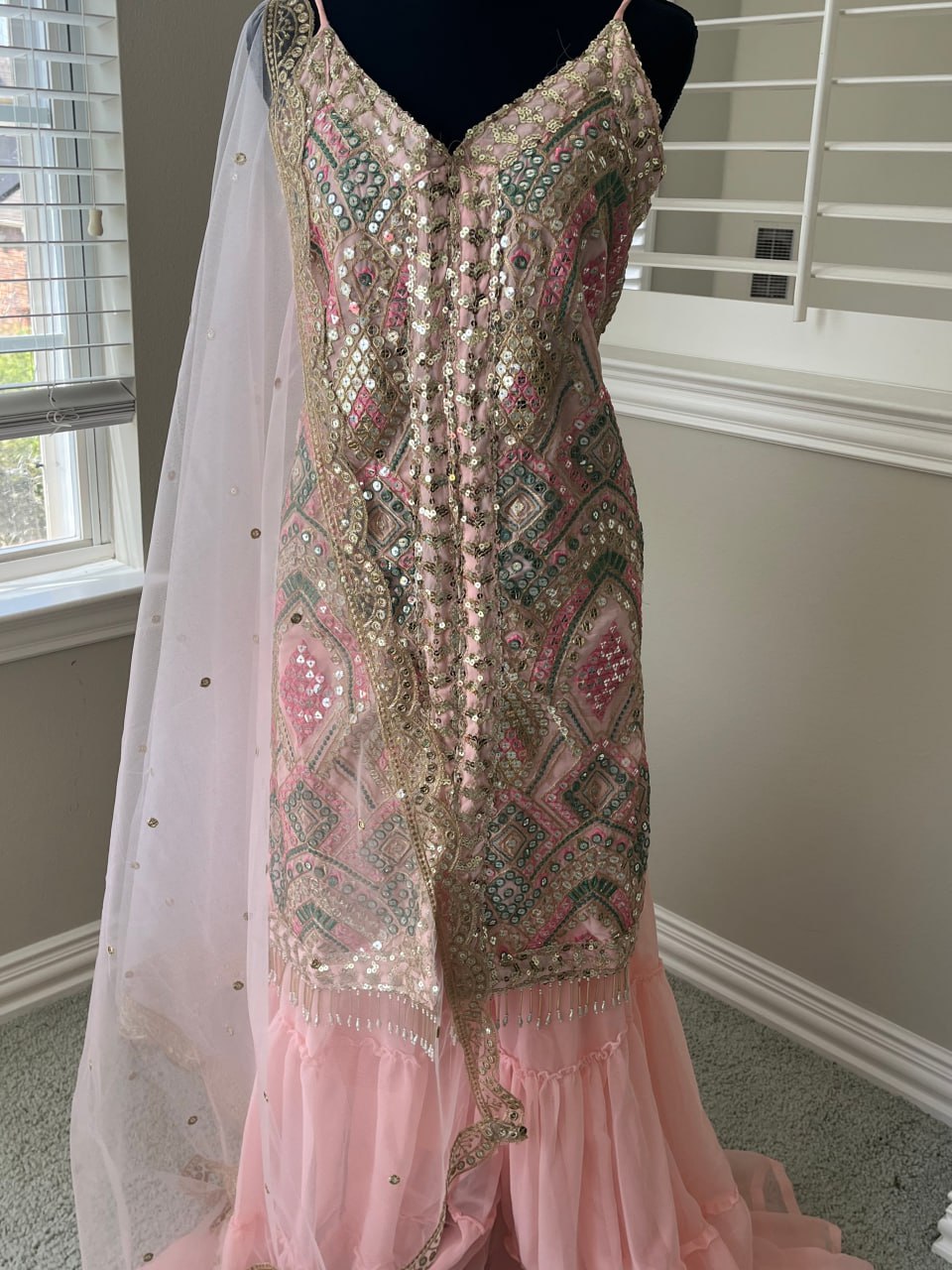 Beautiful Sequin Sharara with Palazzo