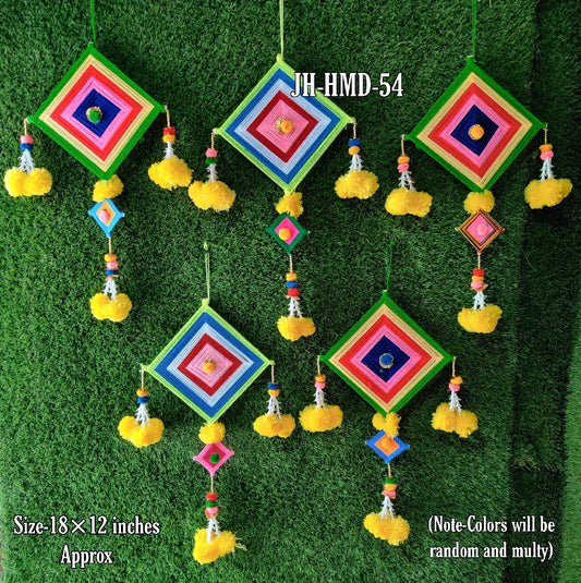 Kite Hanging Decorations (Pack of 10 Pcs) - Size 18 × 12 inches Approx