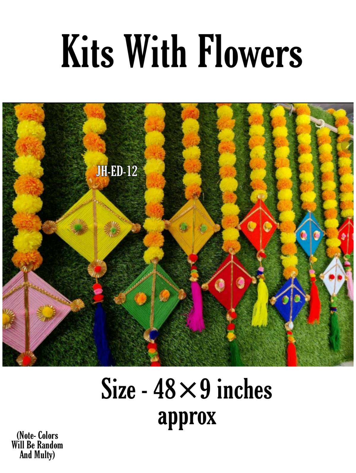 "Floral Symphony: Embrace Radiance with our Kits of Flowers (Set of 10) - 48×9 Inches Each"