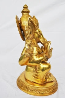 Brass Metal Lord Ganesha Hand Made Statue