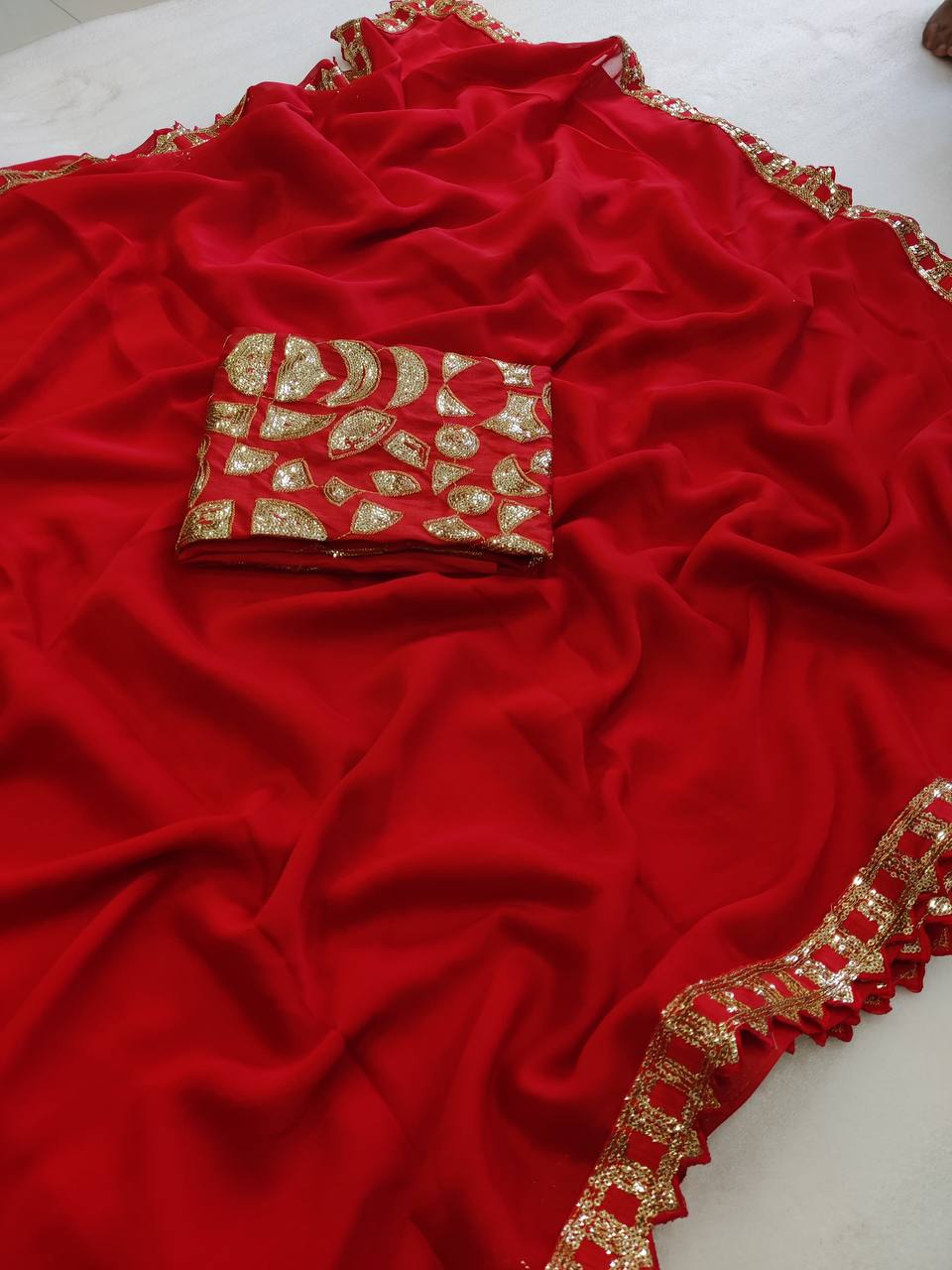 Most Beautiful Rangoli Silk Saree with Heavy Mono Silk Blouse