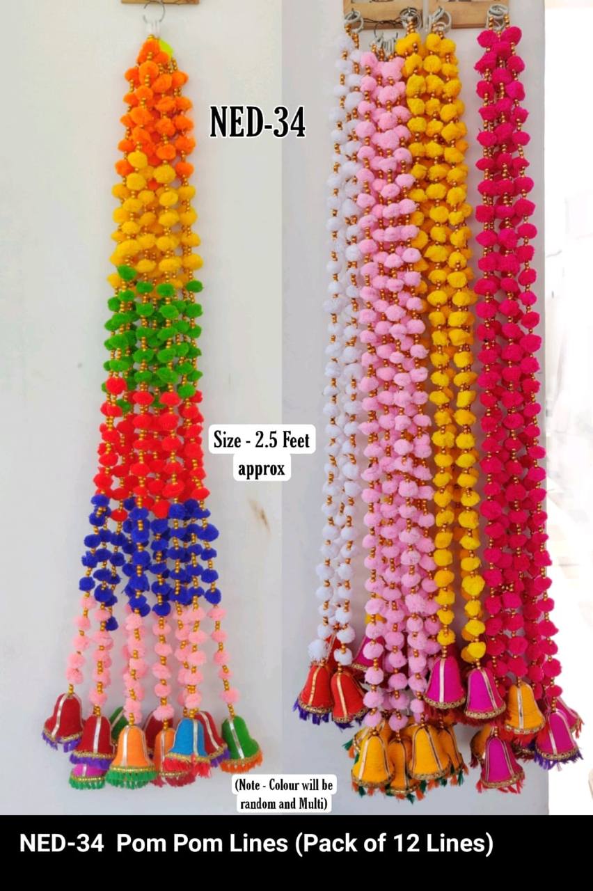 Premium Pom Pom Lines Pack of 12